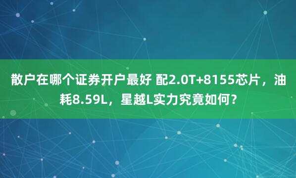 散户在哪个证券开户最好 配2.0T+8155芯片，油耗8.59L，星越L实力究竟如何？